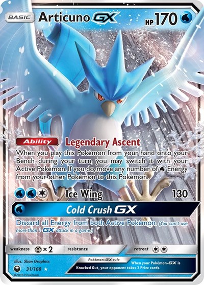 Articuno GX #31, Celestial Storm